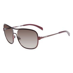 JIL SANDER JS126S 209 Brown SUNGLASSES Square Metal MADE IN ITALY $400